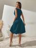 2024 Summer Women's Sleeveless Beaded Slimming Round Neck Dress