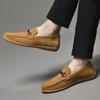 Luxury Dress Shoes for Men Comfy Handmade Boat Flats Slipon Outdoor Shoes Leisure Walk Male Moccasins Suede Leather Man Loafers