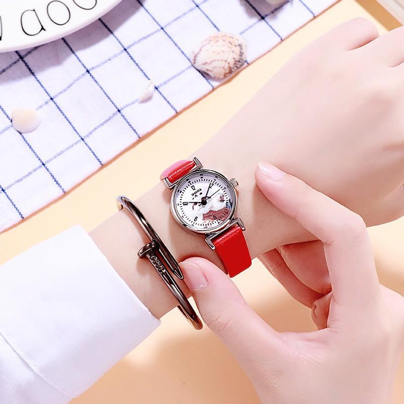 Women S Tide Retro Small Dial Belt Casual Women S Watch Small Fresh Student Digital Scale Simple Quartz Watch