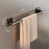 Suitable for Towels and Face Cloths, Black No-Drill Wall-Mounted Towel Rack, Strong Load Capacity Support Bracket, Space-Saving
