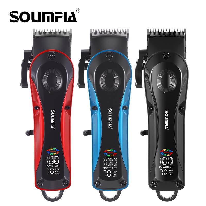 Solimpia Elektrischer Haarschneider Salon Professionell Intelligente Klinge Mikro-Einstellung Pompadour Carving Trimmer