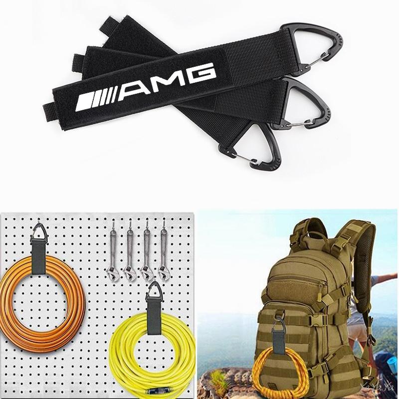 Car Mountaineering Buckle Strap Small Ear Convenient Button Design For Benz AMG W204 W205 W203 W211 W212 W213 W201 W210 stickers LL3