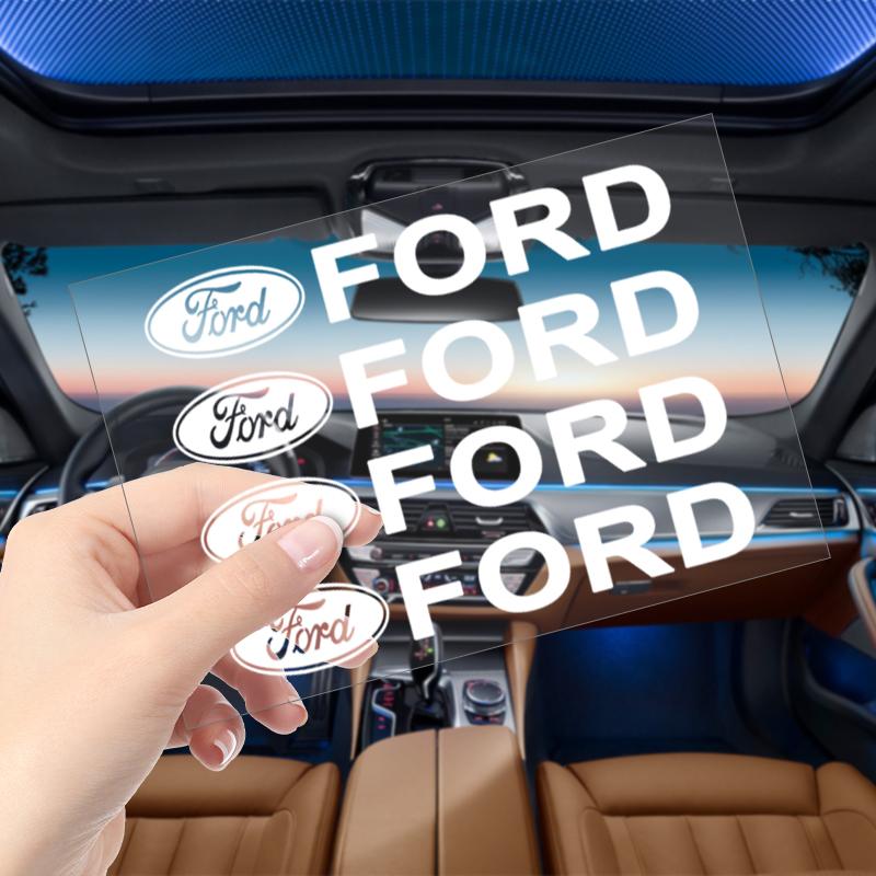 4 ks Samolepka 3D kliky dveří auta Samolepky na pneumatiky a zpětná zrcátka pro Ford Focus Mk2 Mk3 Fiesta Ranger Mondeo S-MAX Kuga Mustang