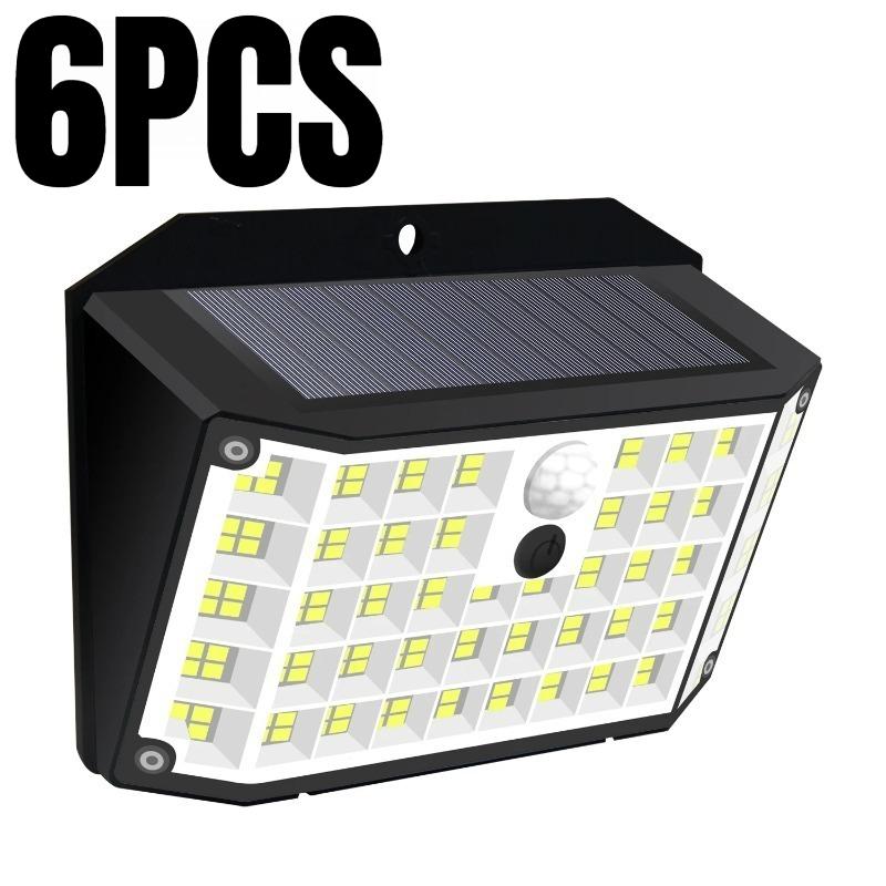 176 LED Solar Lights Outdoor Waterproof Motion Sensor Solar Powered Flood Lights Security Wall Lights 3 Modes Yard Deck Garden