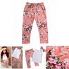 Adorable Toddler Girls Kids Floral Tops Pants Trousers Headband 3pcs Outfits Set Clothes