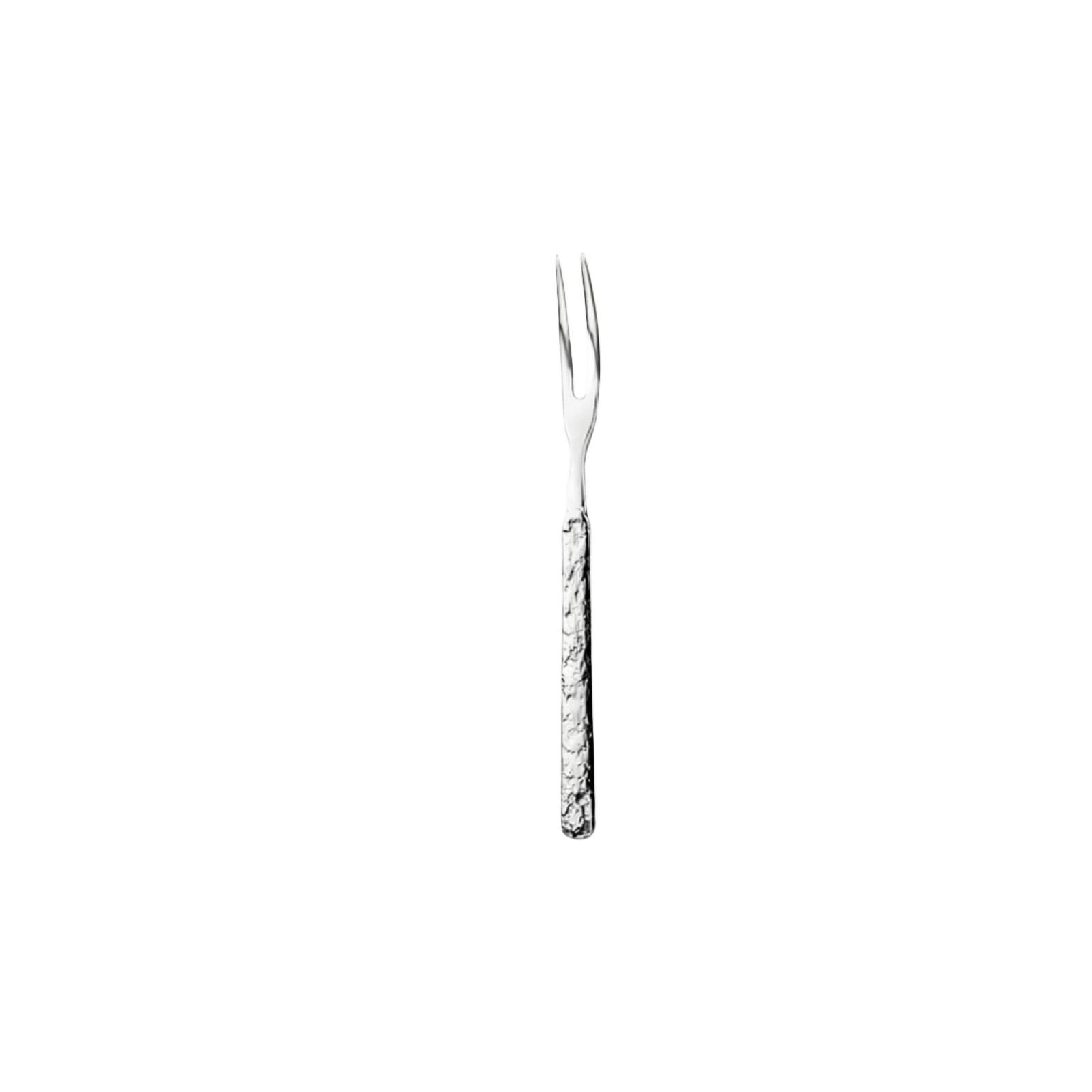 Stainless Steel Tableware Stone Patterned Fruit Fork серебряный
