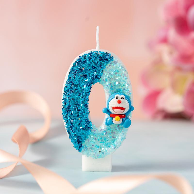 

Creative New Product Cute Digital Birthday Party Cake Candle 0-9 Cartoon Plug-in Decorative Crafts 0