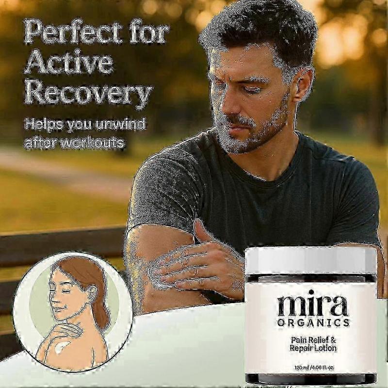 3Pcs 120ml Mira Pain Relief and Repair Cream, Organics Pain Relief Massage Cream Rubs for Back, Neck, Hands, Knees