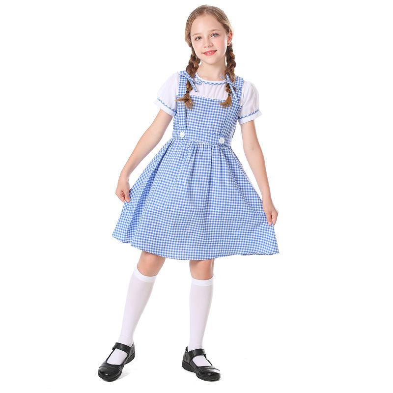 Disfraz Infantil de Dorothy El Mago de Oz - Atuendo Medieval de Doncella para Fotografía Rural