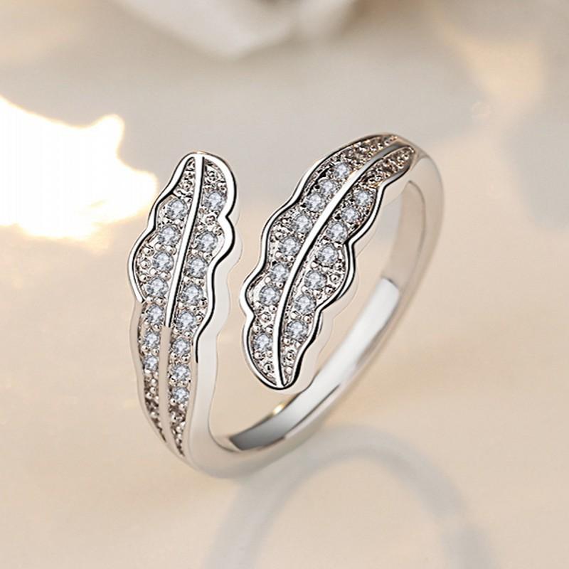 Lindon Classic Copper Alloy Zircon Ring Ladies Jewelry Wedding Promise Party Gift
