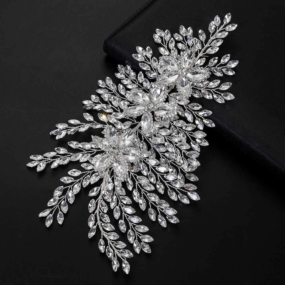 Sparkling Wedding Headband Leaf Design Women's Rhinestone Headpieces Holiday Celebration