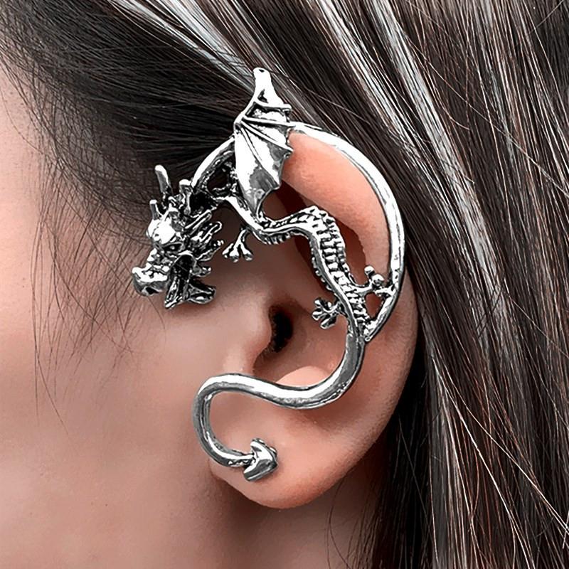 Dinosaur Oversized Punk Ear Jewelry With Oilprocessed Finish For Casual Events