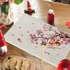 4PC Valentine's Day Placemats Set of 4 Love Heart Shaped Branch Linen Table Mats Decorations Wedding Anniversary Banquet Kitch