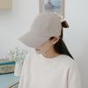 Women's two-color ribbon ball cap with plain pattern FW hat
