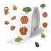 500 Pictures/roll Roll Stickers Tape Food Cat Head Handbook Material Decorative Envelope Seal Stickers