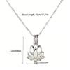 Luminous Glowing In The Dark Moon Lotus Flower Shaped Pendant Necklace For Women Yoga Prayer Buddhism Jewelry