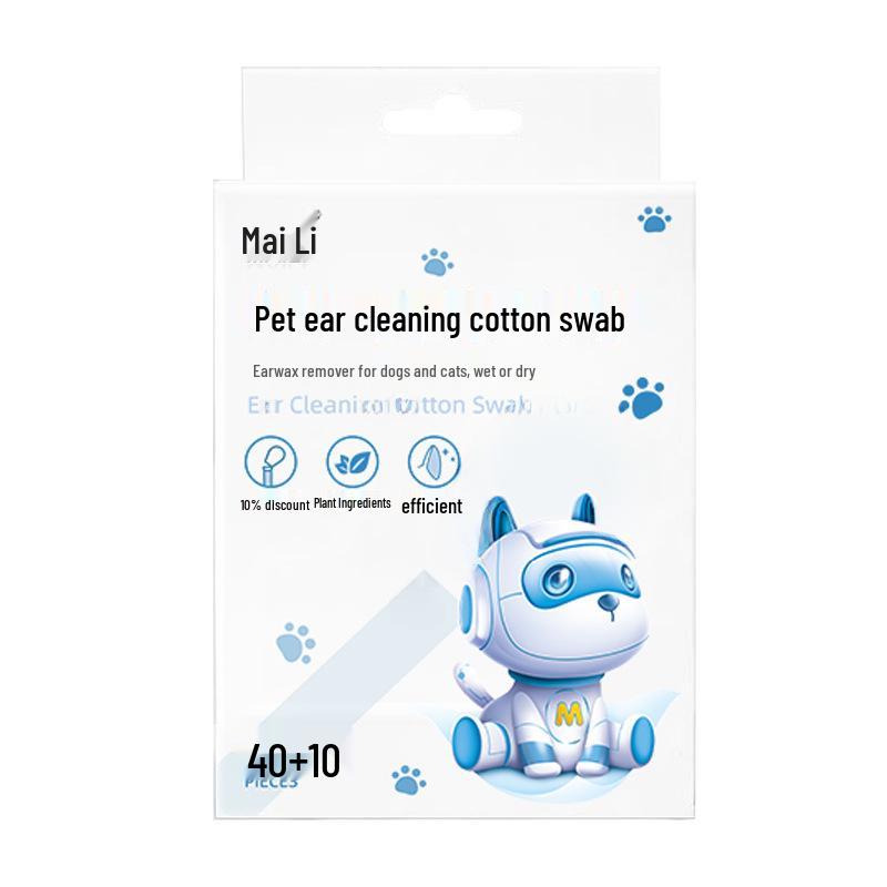 

Ватные палочки с эфирным маслом для домашних животных - упаковка 50 шт. для очистки от ушных клещей, грязи из глаз и слезных пятен