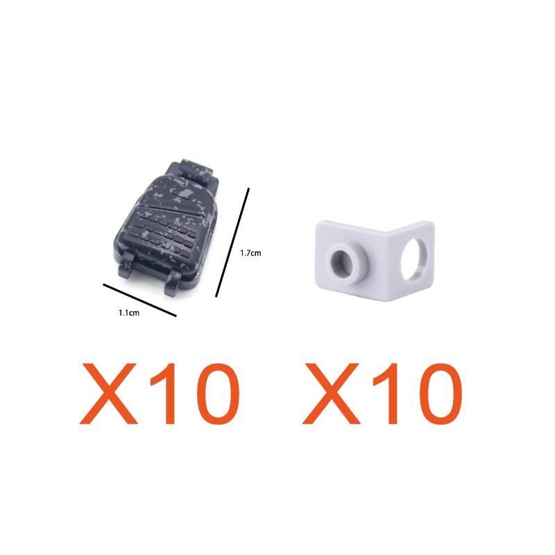MOC Military Modern Weapon Accessories Building Blocks Character Backpacks Helmets Vests Armors Night Vision Devices Bricks Toy