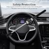 Car Steering Wheel Lock Anti-Theft Car Device Universal Fit Adjustable Length Clamp Double Hook Steering 5 Coded Password Lock