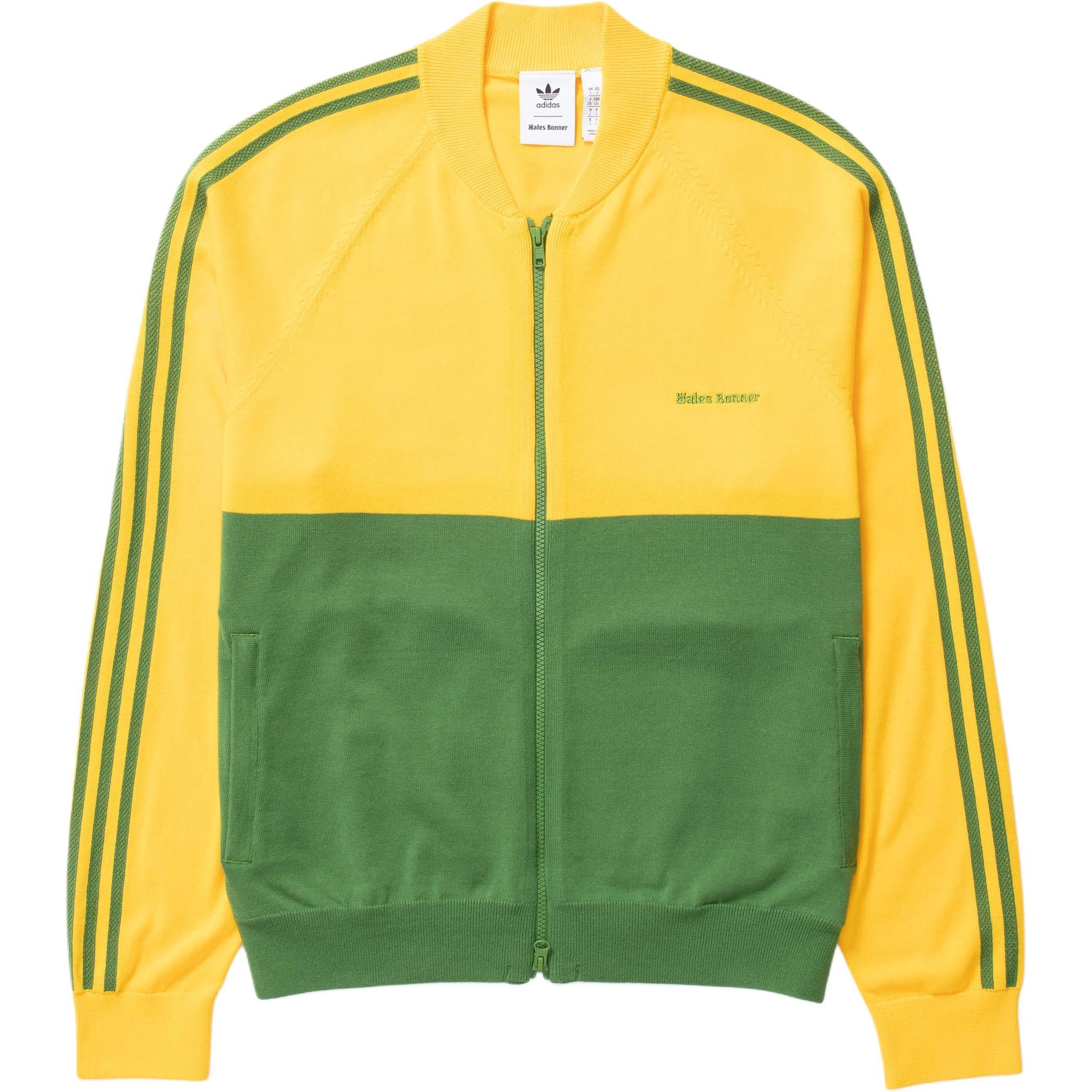 adidas x Wales Bonner New Knit Track Jacket Asia Sizing  Yellow Green  Men s IW1174 XS