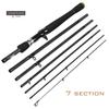 Fishing Pole Carbon Fiber Spinning/Casting Fishing Rod 6-7Sections Fishing Rods for River Lake Reservoir Pond Stream