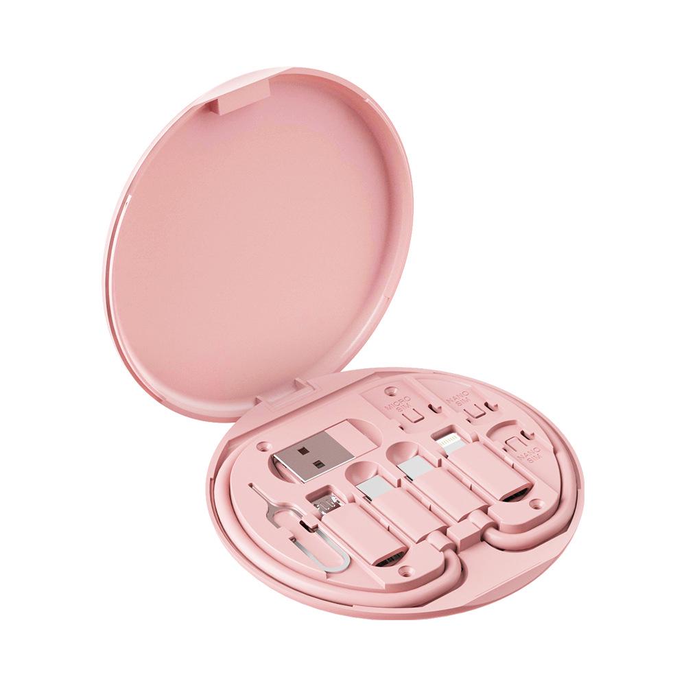 

Многофункциональный дорожный зарядный комплект: Кабель для быстрой зарядки 60 Вт PD, футляр для хранения и держатель для телефона