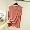 Women's Sleeveless V-Neck Loose Modal Vest – Summer Plus Size Camisole Slimming Top