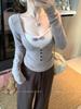 2025 Korean Style Slimming Waist Long-Sleeve Top for Women - Versatile Autumn/Winter Trend