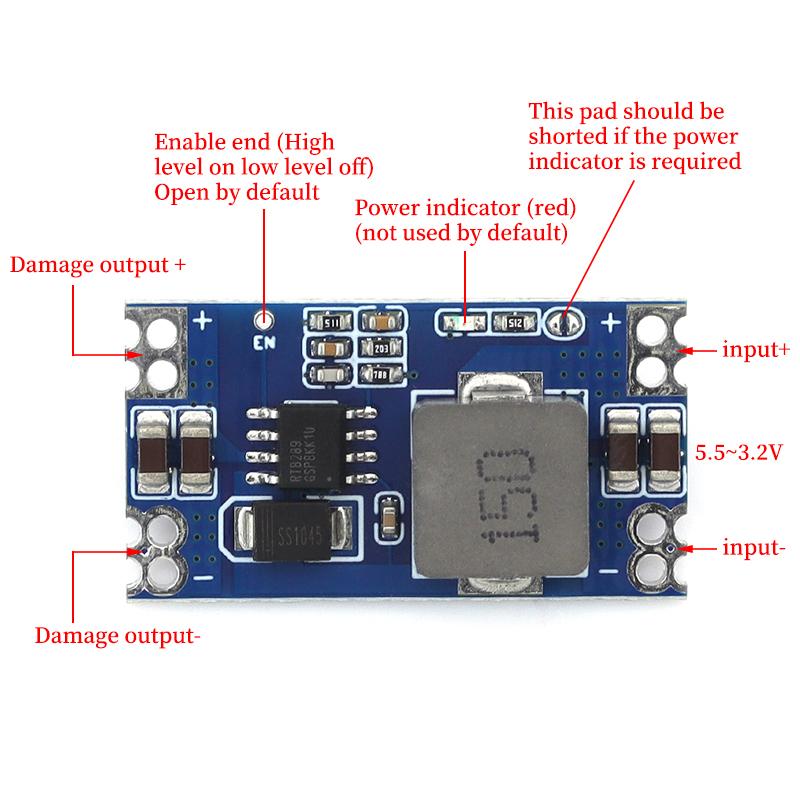 Stlxy Mini DC-DC Voltage Converter 560 5A Efficient Output 3.3V 5V 9V 12V Buck Regulator Stabilized Power Supply Module