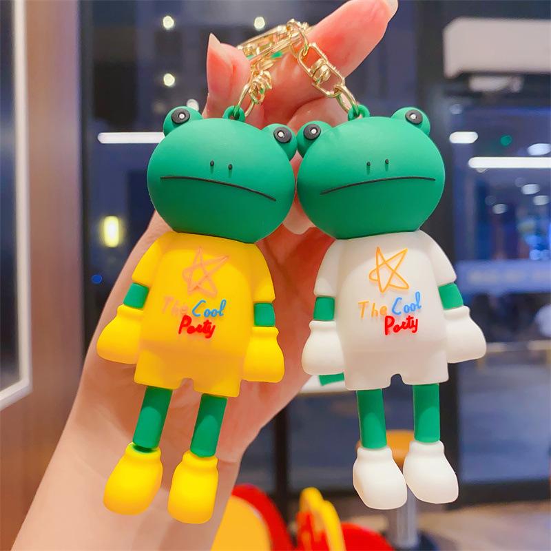 Creative Cartoon Long-legged Frog Doll Keychain Female Cute Creative Couple Key Chain Ring Bag Gift Pendant
