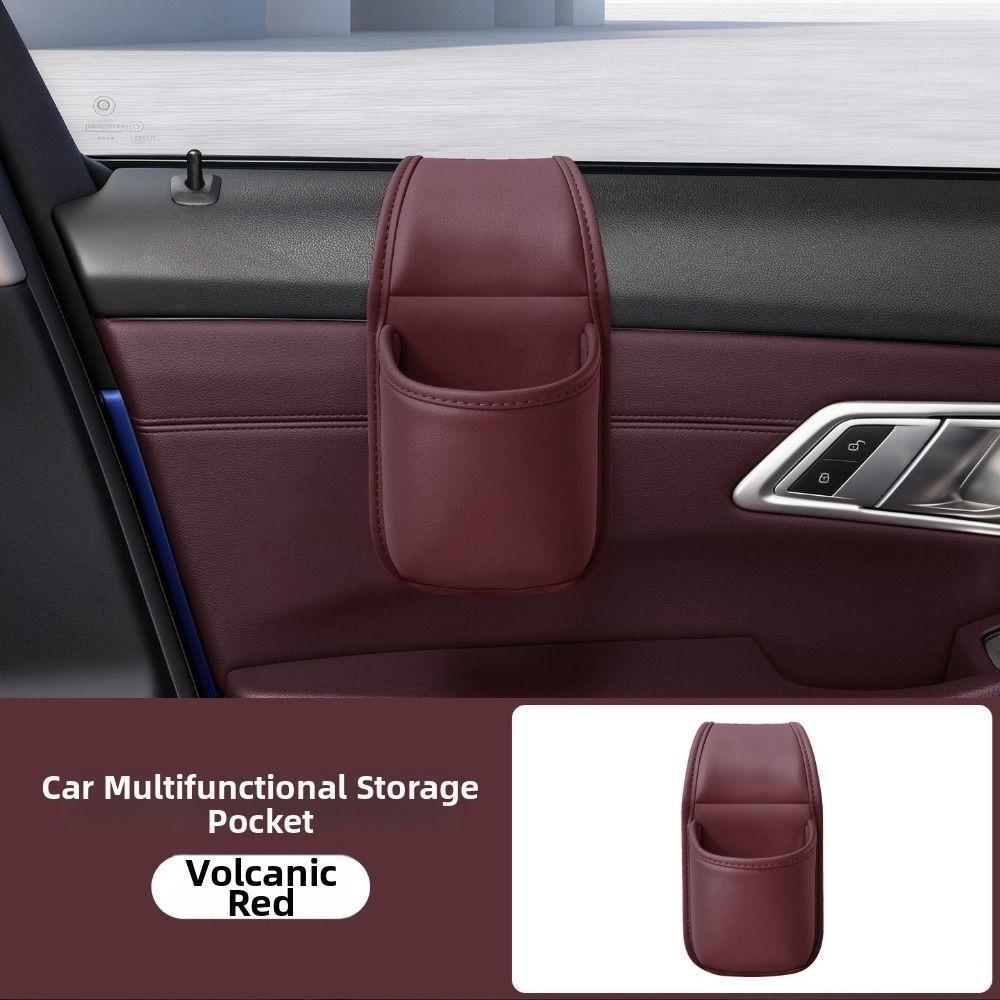 PU Leather Car Storage Box Multifunctional Car Drink Rack High-End Car Cup Holder Passenger Seat