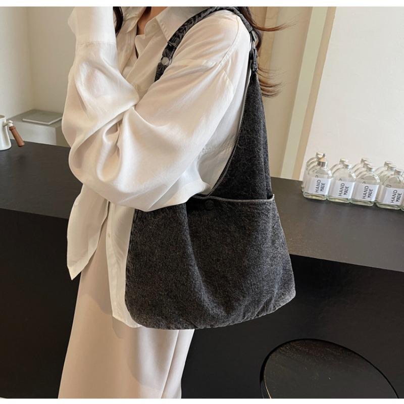 Large Capacity Denim Bag for Women, New Summer Style, Simple and Versatile Underarm Bag