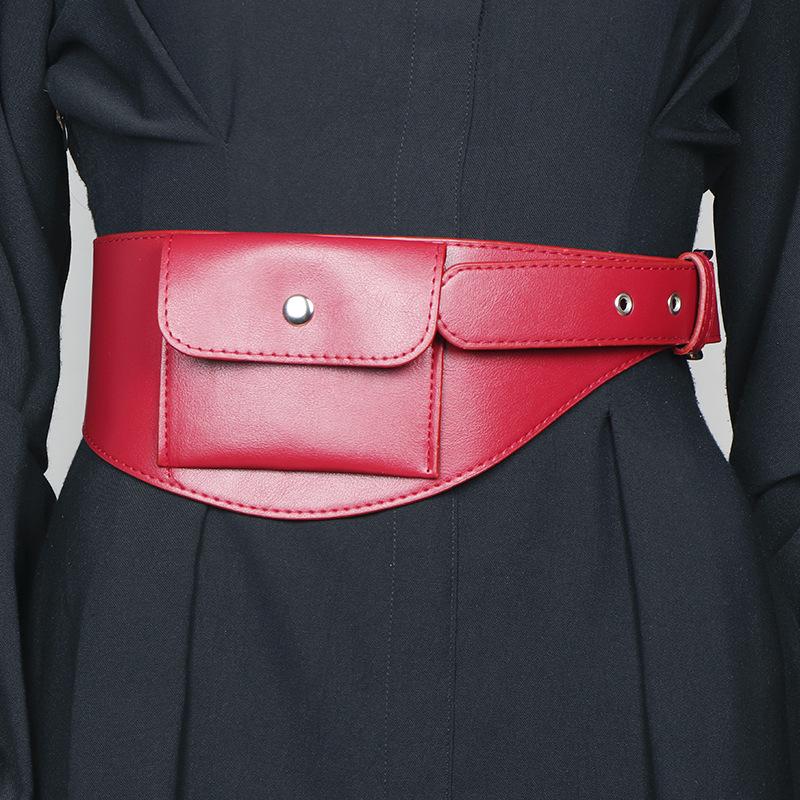 Women's Brown Vintage Suede Waist Bag - High-End Decorative Belt for Jeans & Skirts