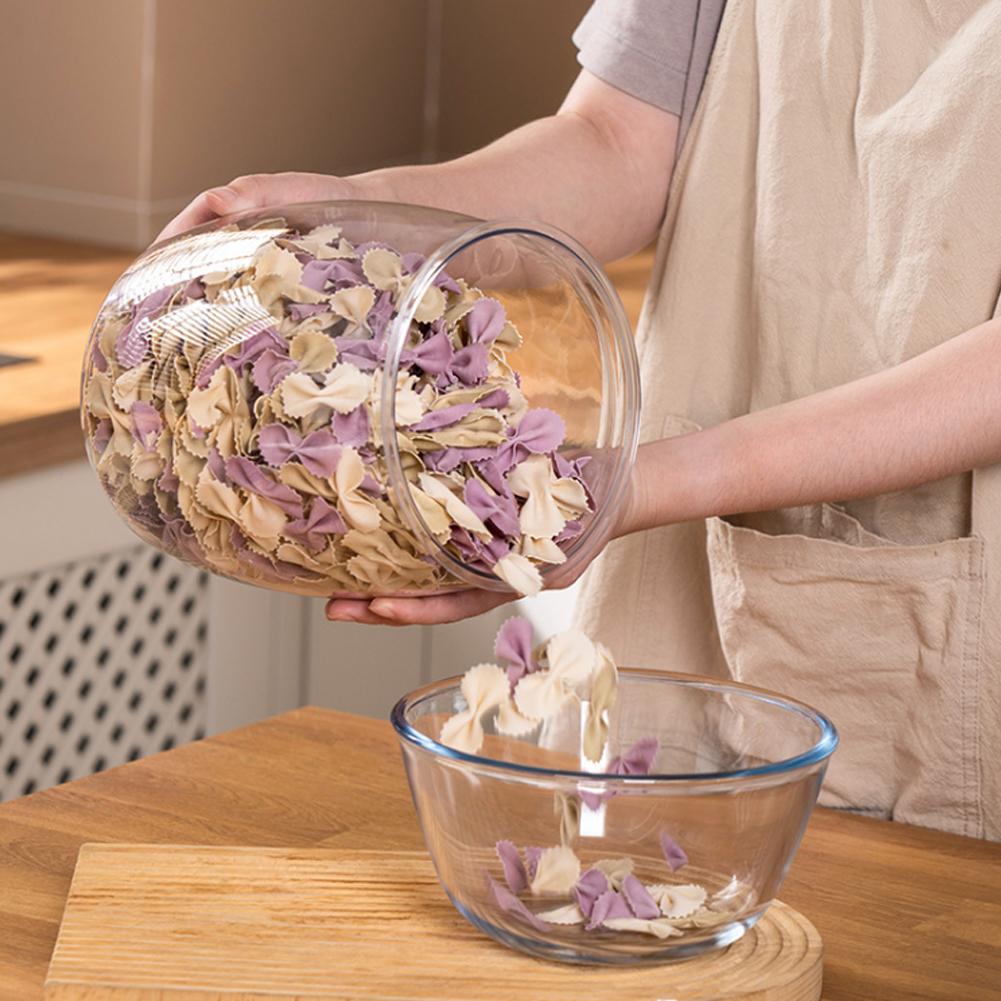 1pc Flour Grains Candy & Cookie Plastic Jar Hard And Smooth Pot With Lids Clear Airtight Food Storage Canister