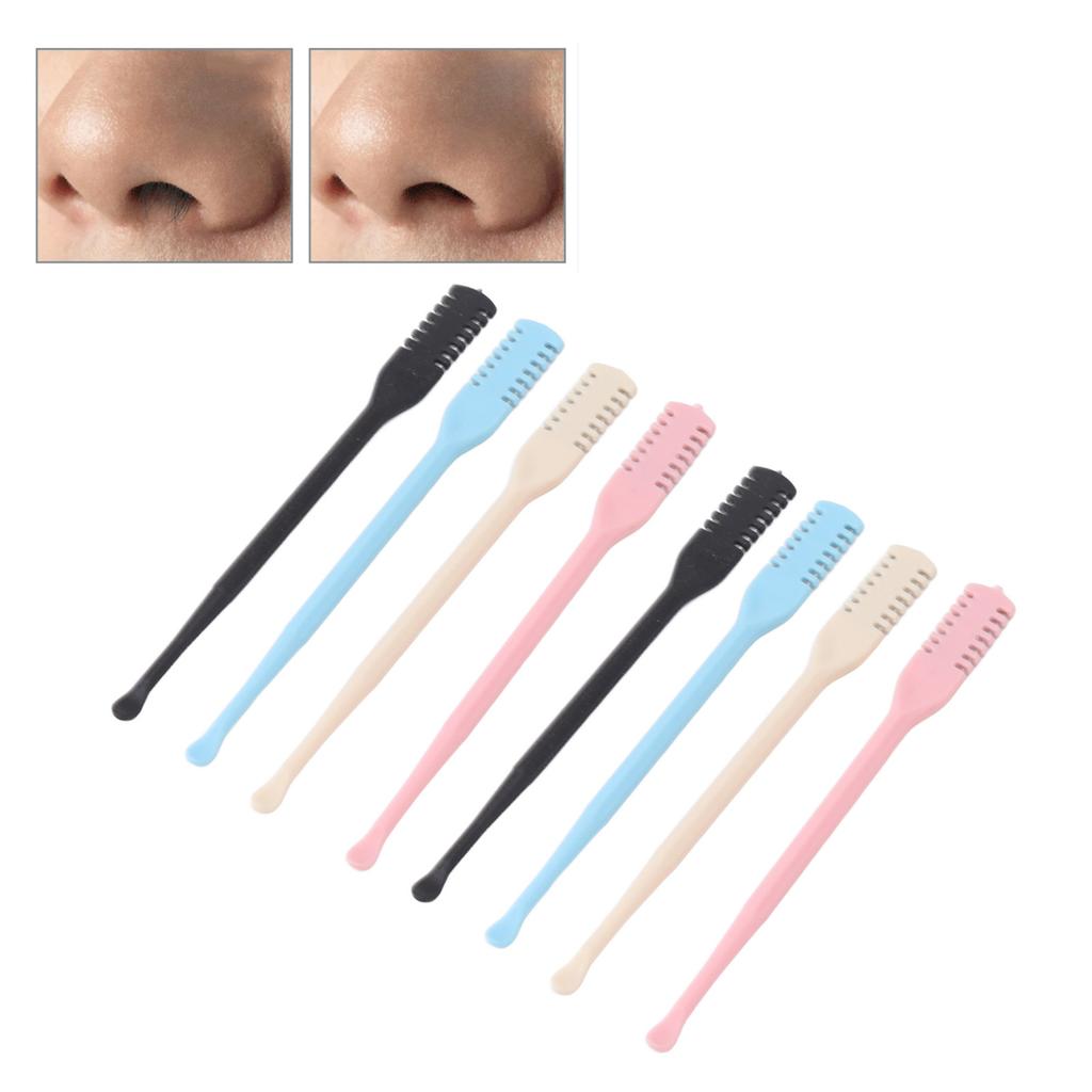 Manual Nose Hair Trimmer, 8pcs Dual Headed Nose Hair Knife and Ear Pick, Safe and Portable Trimmer for Efficient Cleaning, Preventing Growth, Ear Scoo