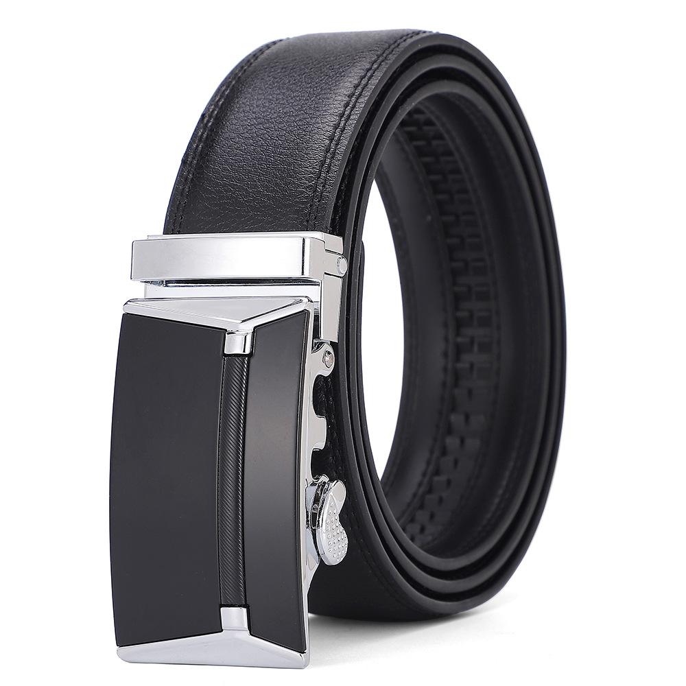 

Модный мужской ремень Ремень с храповиком Высококачественная сплавная автоматическая пряжка Джинсы Костюмные брюки Ремень класса люкс Размер 105 110 115 120 125 см 150cm