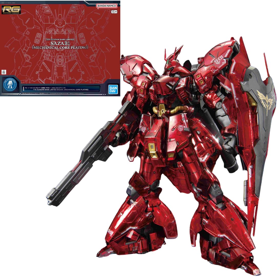 

RG Gundam Base Limited Sazabi Основной мобильный доспех Gundam Ответный удар Пластиковая модель 1/144 [Механическое покрытие] Предварительно окрашенный Чара