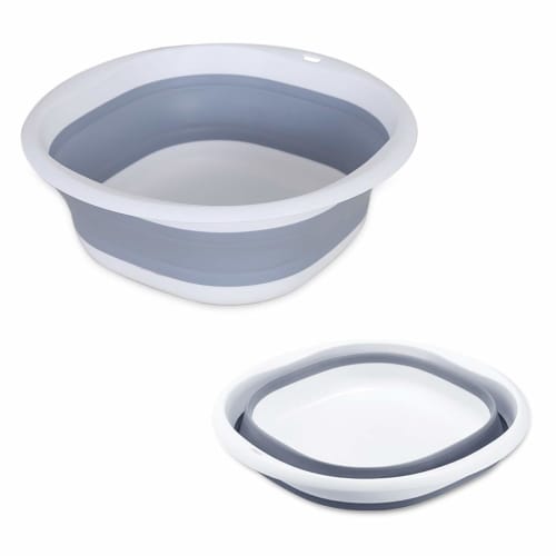 RULAYMAN Foldable Wash Basin/Tub, 3L, Soft Silicone, Scandinavian Design, Compact Storage, Space-Saving, Multi-Purpose for Laundry, Cleaning, Footbath