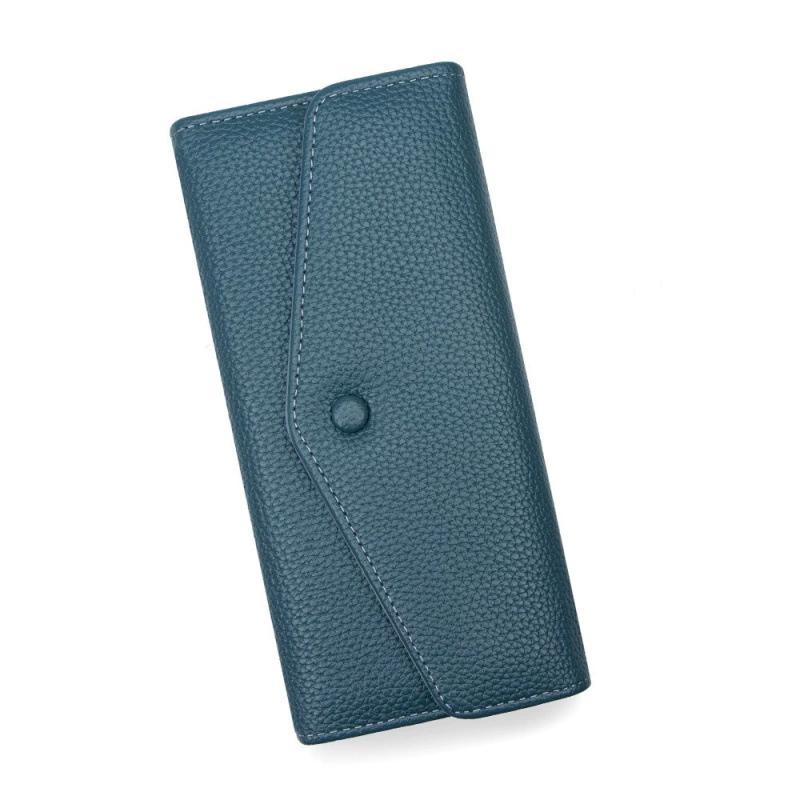 Women Long Wallet PU Leather Envelope Clutch Large Capacity Card Holder Multi Slot Coin Purse Lady Handbag