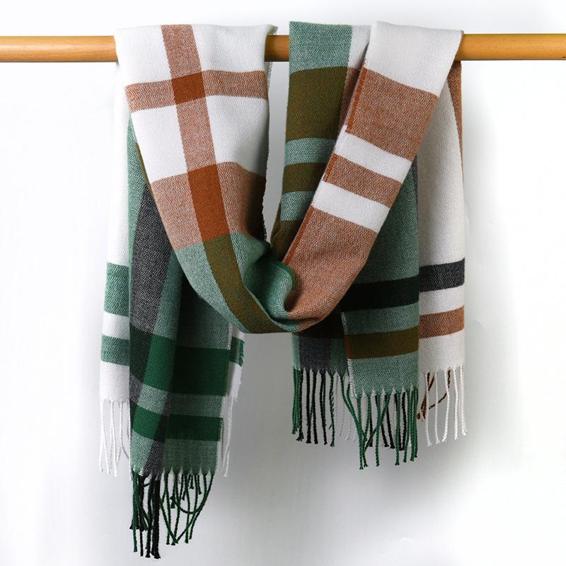 Free Women Scarf Winter Plaid Fringed Scarve Ladies Pashmina Mujer Femme Foulard Bufanda Echarpe Hiver Long Wrap Shawl