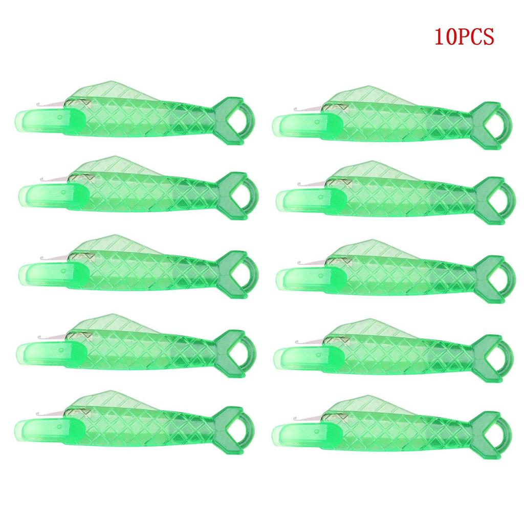 3/5/10 st Mini symaskins trädare med krok Plaststygninsättningsverktyg Äldre Snabb Automatisk Byta Hantverk