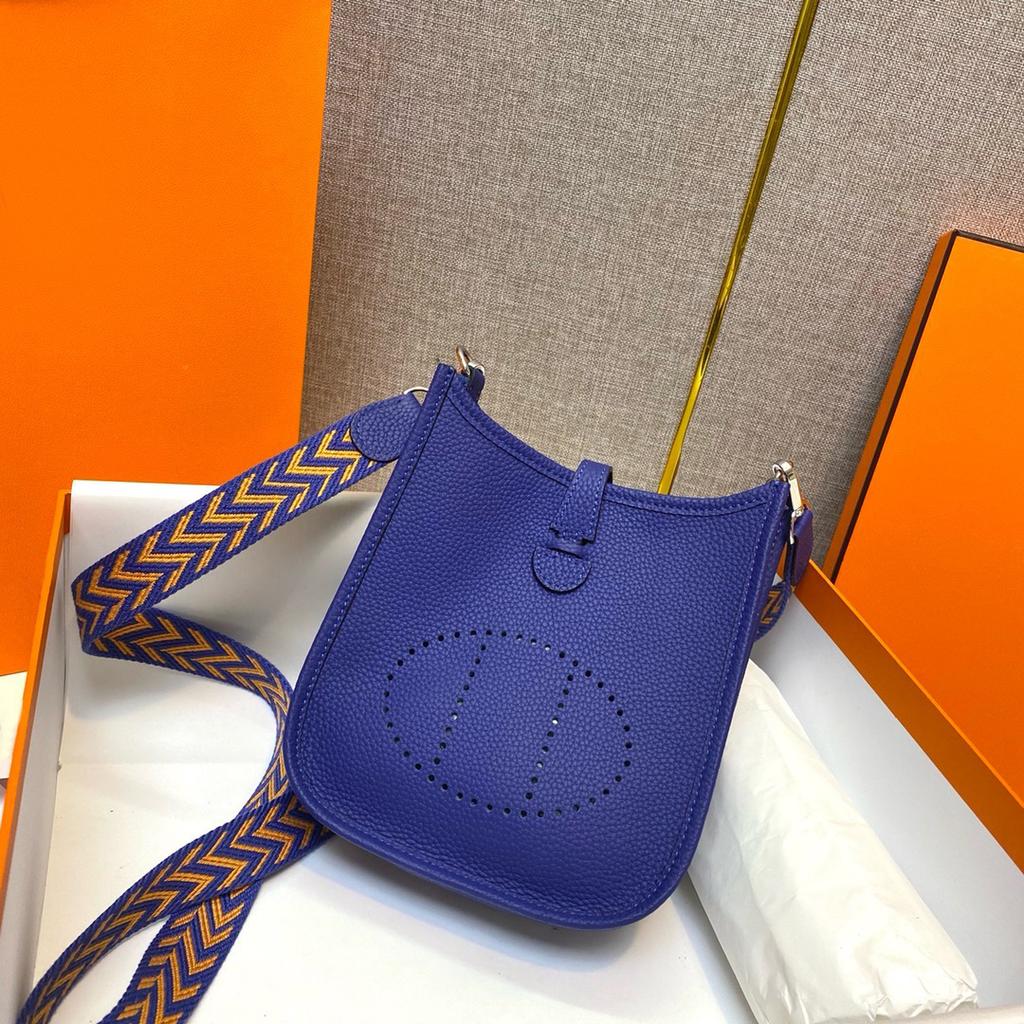 Togo Leather Evelyn Leather Cross-body Bag Top Layer Cowhide Casual Mobile Phone Bag Simple and Versatile Pure Leather Women's Bag