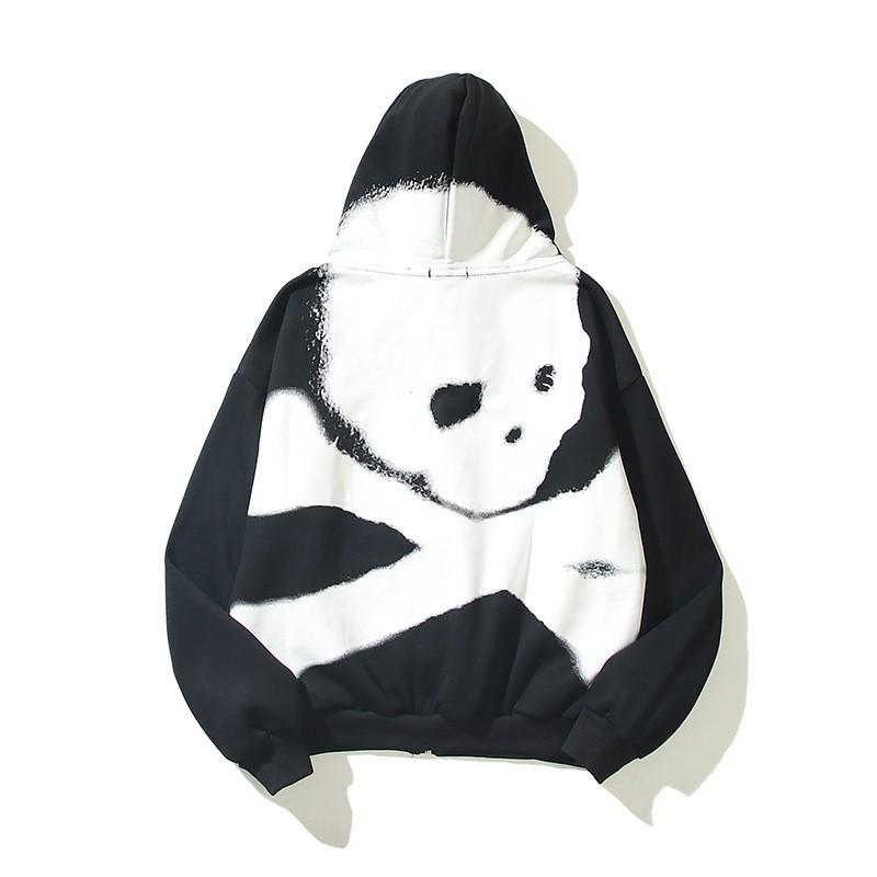 Skull 3D Print Zip-Up Hoodie Men Women Casual Hip Hop Loose Fit Sweatshirt