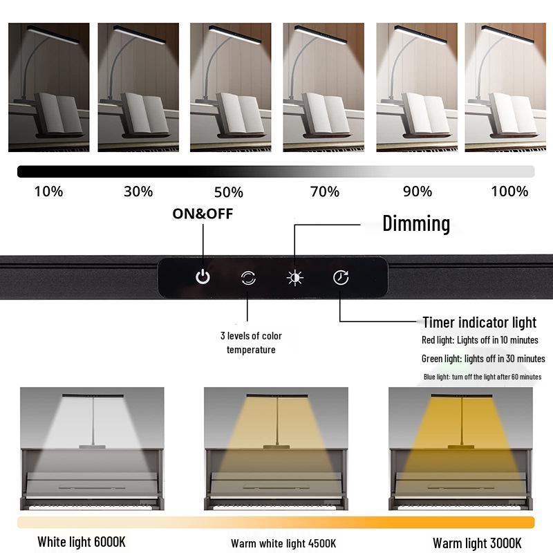 Super Bright Floor Piano Lamp - Eye Protection for Students and Children