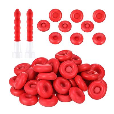 10 Stück Kleber Mundschutzabdeckung Rot Dichtmittel Sparverschluss Dichtpistole Düsen Kappe Dichtmittelkappe Glasleim Spitze Verschlusskappe Zylinder