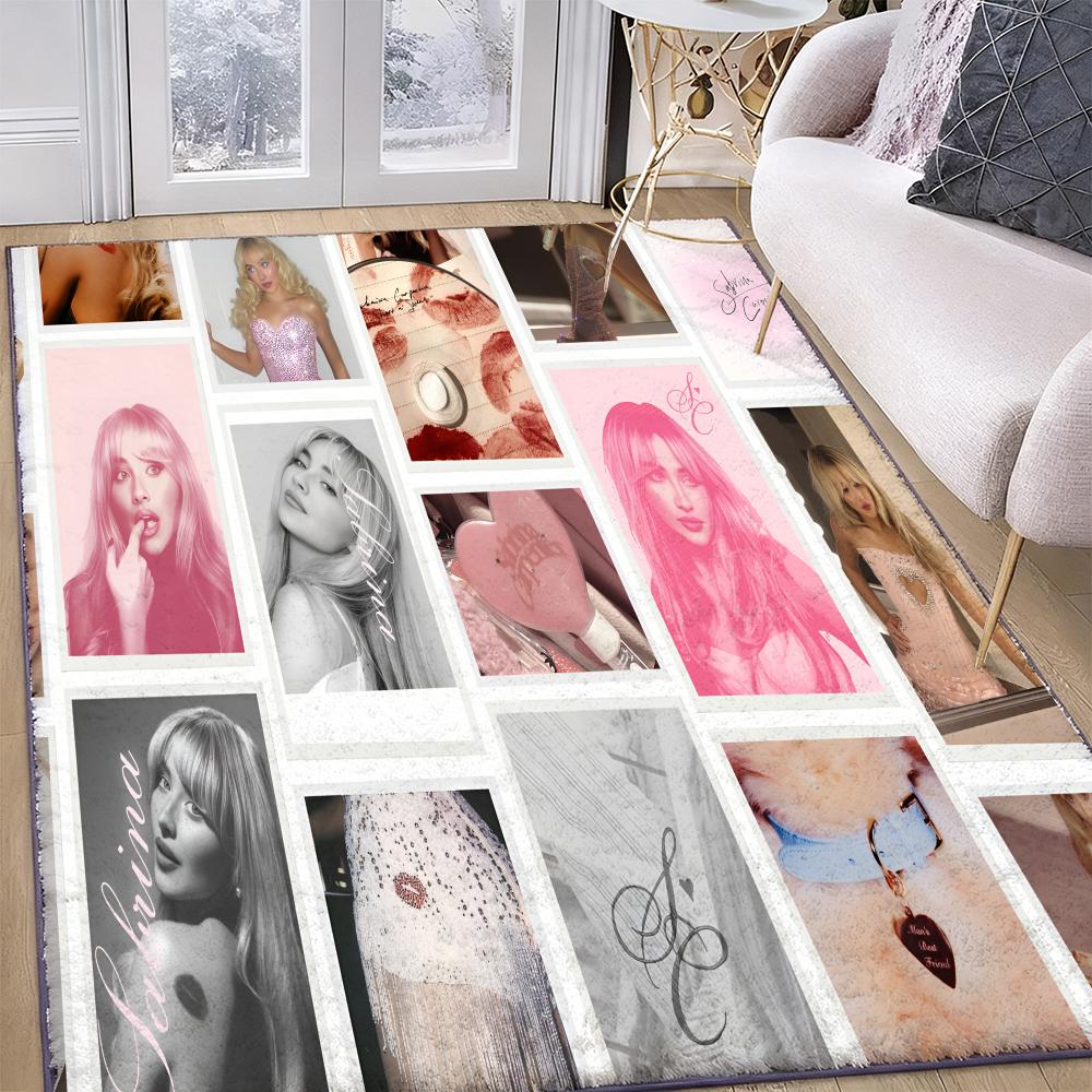 Floor Mat Soft Flannel Rug Non Slip Absorbent Mat for Bathroom Bedroom Home Decor S Sabrina Carpenter