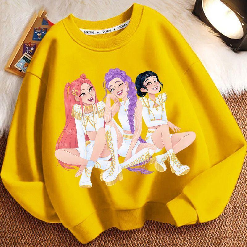 Children's Witch Hunt Team Round-neck Hoodies for Autumn and Winter, Long-sleeved Casual Hoodies for Boys and Girls