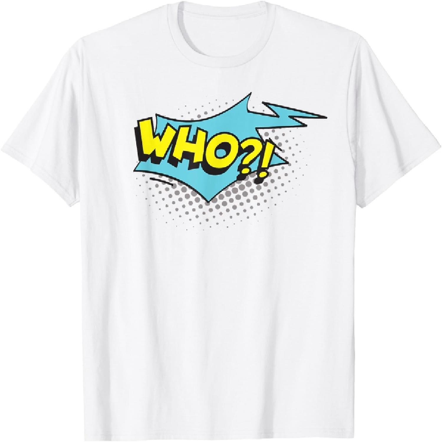 Retro Comic Art _WHO_!_ Pop Art Graphic for Vintage Fans T-Shirt S
