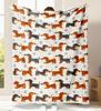 Dachshund Blanket Flannel Gift, Lightweight Plush Throw, Warm for Sofas & Beds, Perfect for Holidays Blanket