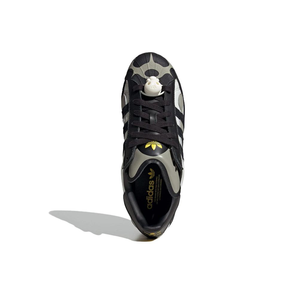 OFFGOD:TATE x adidas Superstar 82 Cinza Órbita Preto Core Amarelo Tênis Unissex JQ8778